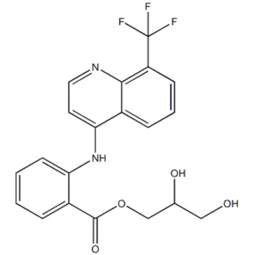 Benzoic acid,2-[[8-(trifluoromethyl)-4-quinolinyl]amino]-, 2,3-dihydroxypropyl ester CAS 23779-99-9