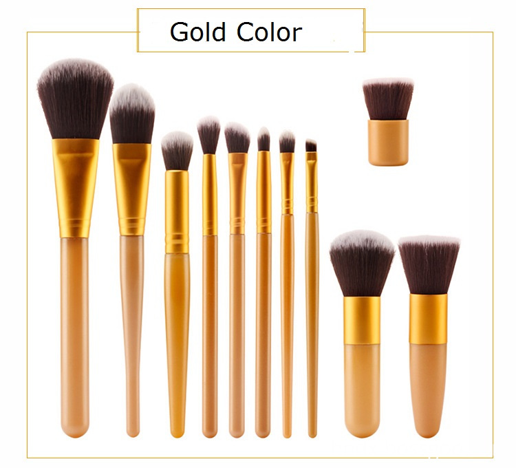  Gold Makeup Brush Set Color 