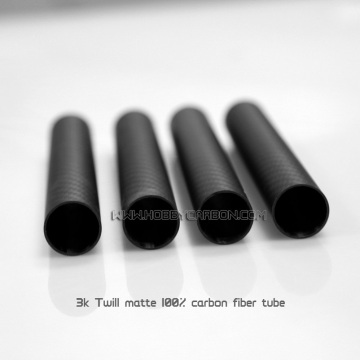 6X4mm 3K Twill Matte Round Carbon Fiber Pipe