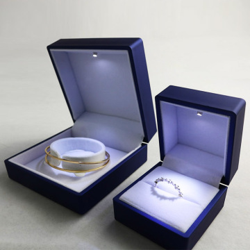 Blue Plastic LED Light Jewelry Box Set