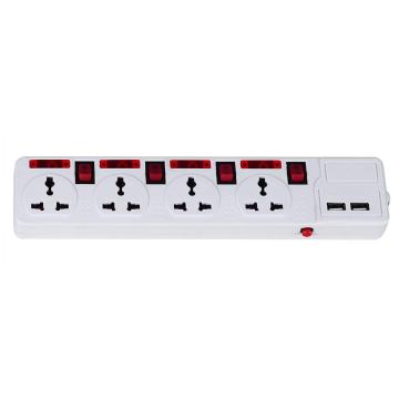 4 individual power control power strip with USB
