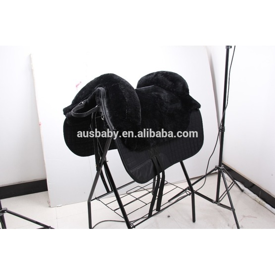 Genuine sheepskin luxury saddle pad