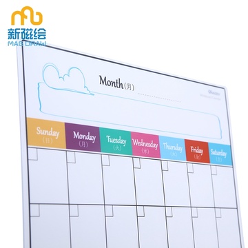 Custom Dry Erase Writable Calendar White Board Magnets