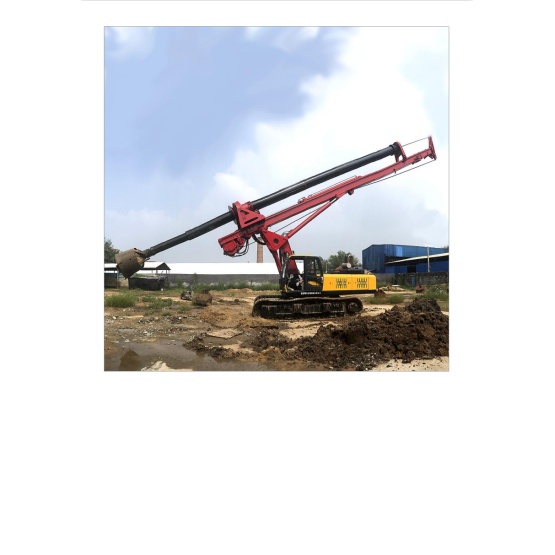 highway guardrail pile driver machine