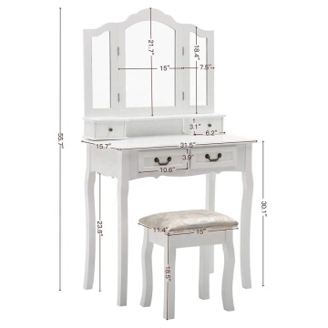 Factory Mirrored Vanity Dressing Table