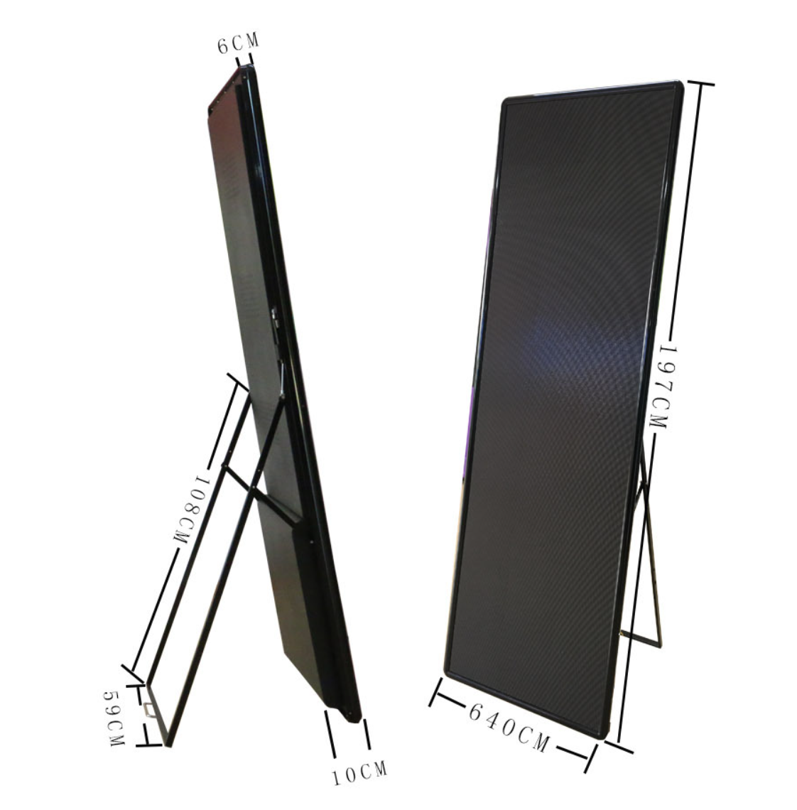 Mirror led display light and thin