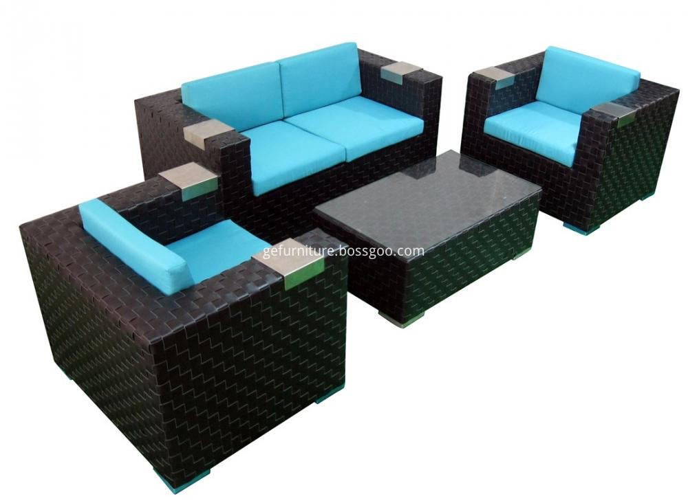 Cube Wicker Sofa Set