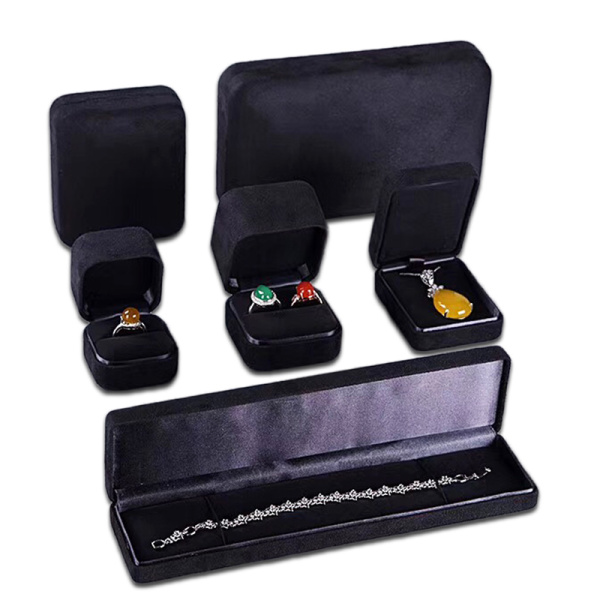 Microfiber Suede black material for jewelry set box