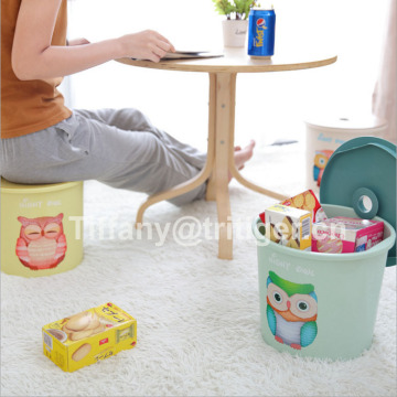 Eco-friendly home decorative pp toy organizer basket storage bucket for Children