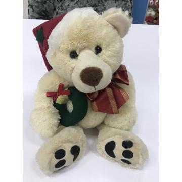 Plush Teddy Bear Creamy Christmas