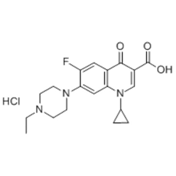 3-Quinolinecarboxylicacid, 1-cyclopropyl-7-(4-ethyl-1-piperazinyl)-6-fluoro-1,4-dihydro-4-oxo-,hydrochloride CAS 112732-17-9