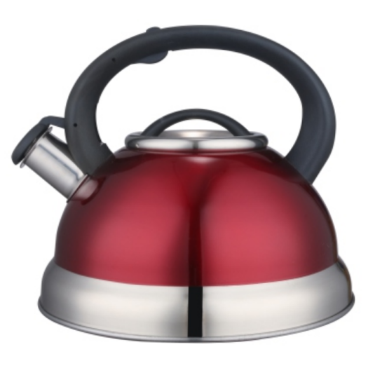 3.5L Stainless Steel  whistling Teakettle red color