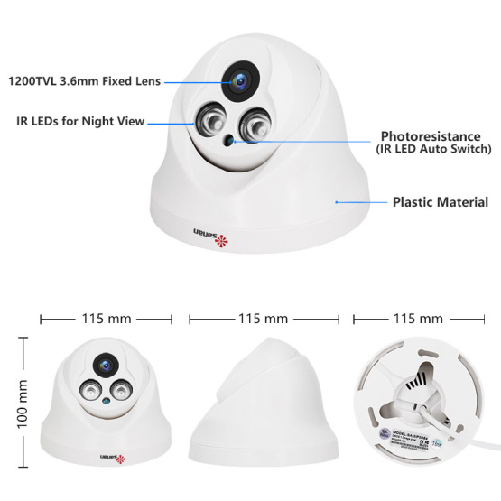 Mini 2MP Home Security Analog Camera