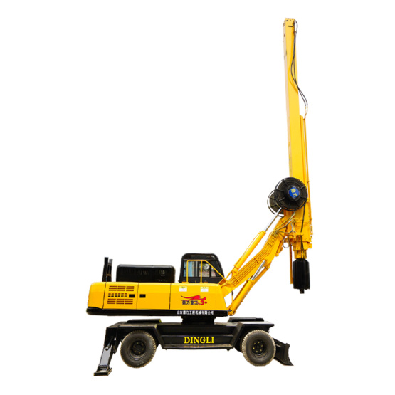 Wheeled 20M depth mini pile driver for construction