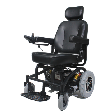 Wheelchair with shock absorber seat
