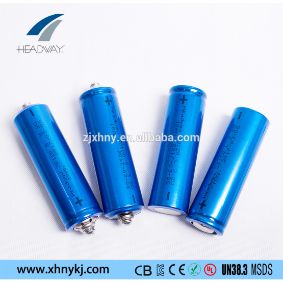 Headway 38120L 10ah lifepo4 battery for electric truck