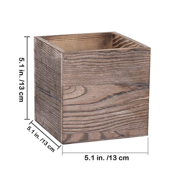 Custom storage gift square packaging wooden box without cover