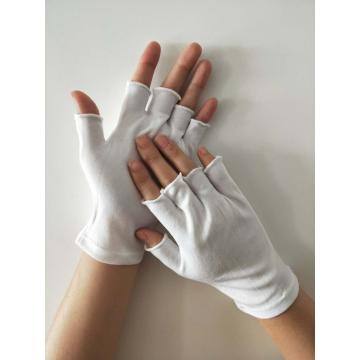 Nylon Fingerless White Gloves