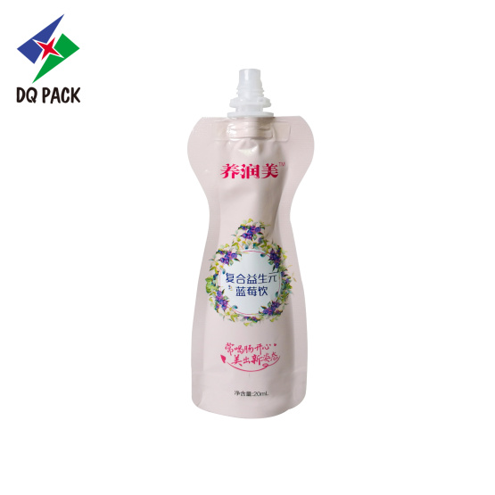 Special shape bag with spout liquid standing pouch