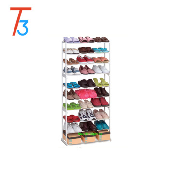 10 Tier 30 pair White Resin Shoe Tower Rack Shoe Storage Organizer Shoe Cabinet