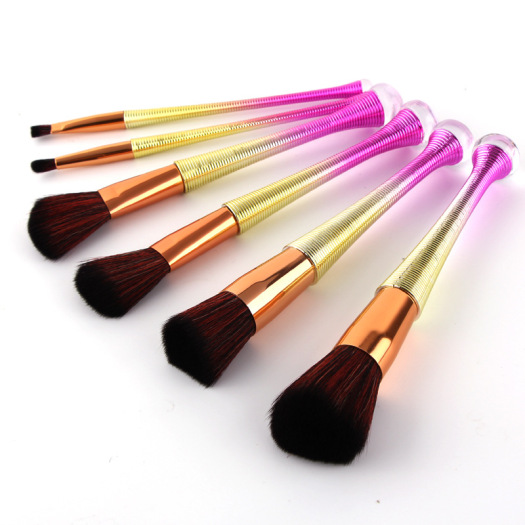 2020 new 6 piece makeup brush set eye shadow foundation liquid eyeliner lip makeup brush ladies cosmetic makeup tools
