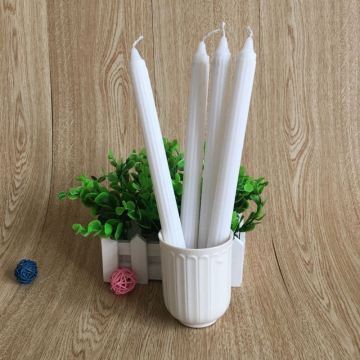 Cheap 400G Religious White Plain Fluted Candle