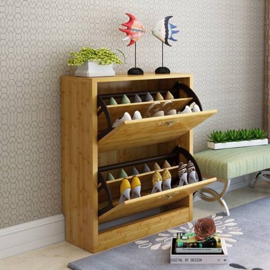 Multifunctional Bamboo Shoe Rack