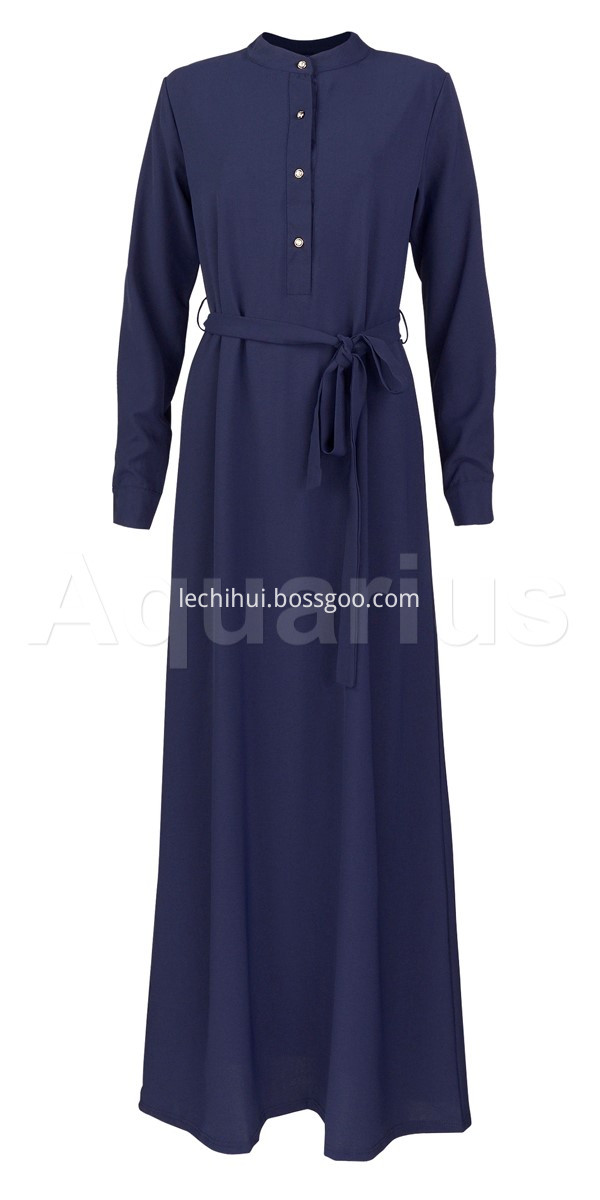 Stretched Crepe Dark Blue Dress