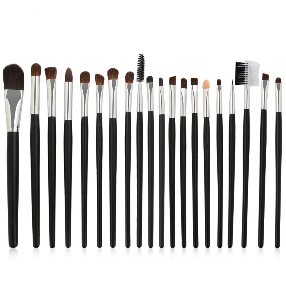 20 PCS Horse Hair Wooden Handle Makeup Brushes sets 8