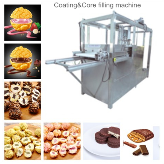 Popcorn coating&core filling machine