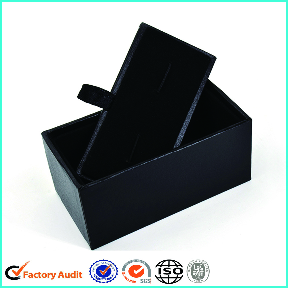 Black Cardboard Cufflink And Tie Pin Gift Boxes
