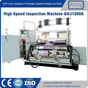 High Speed Material Quality Inspecting Rewinding Machine