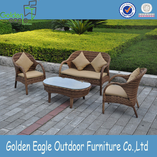 4pcs Outdoor Leisure Rattan Sofa with Table