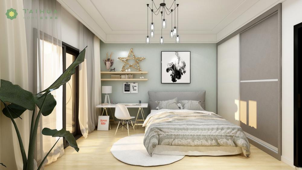 White and Grey Bedroom
