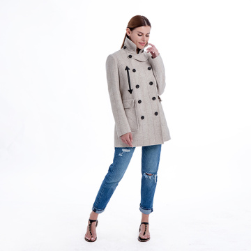 Fashionable pure color cashmere coat