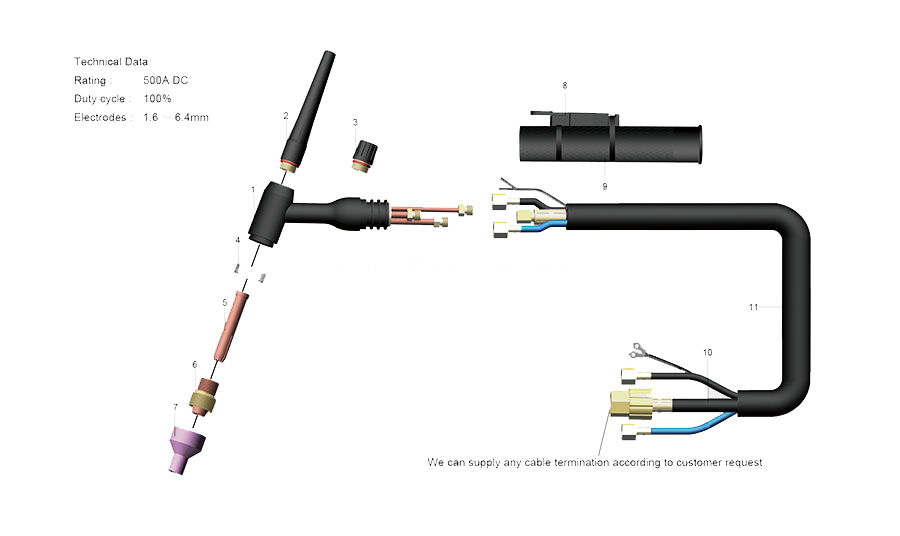 Wp12 Water Cooled Tig Torches