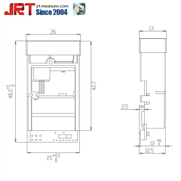 60m Laser Range Sensor Diagram