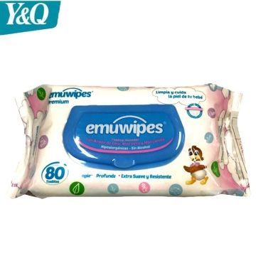 Private Label Antibacterial Flushable Organic Baby wet wipes