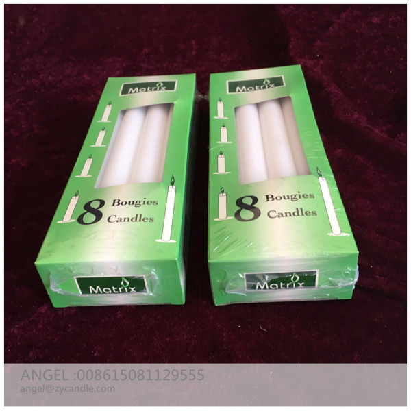2018 Bright white color candle bougies seling