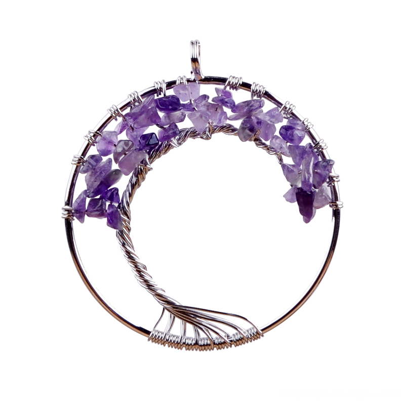 amethyst tree pendant