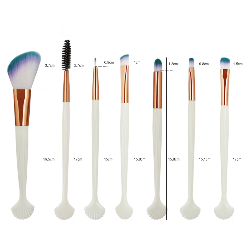 7 Pieces Shell Makeup Brushes Suit 4