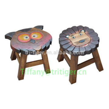 Thailand style Animal foot low wooden stool