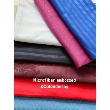 100% Polyester Microfiber Bedsheet Embossed Fabric