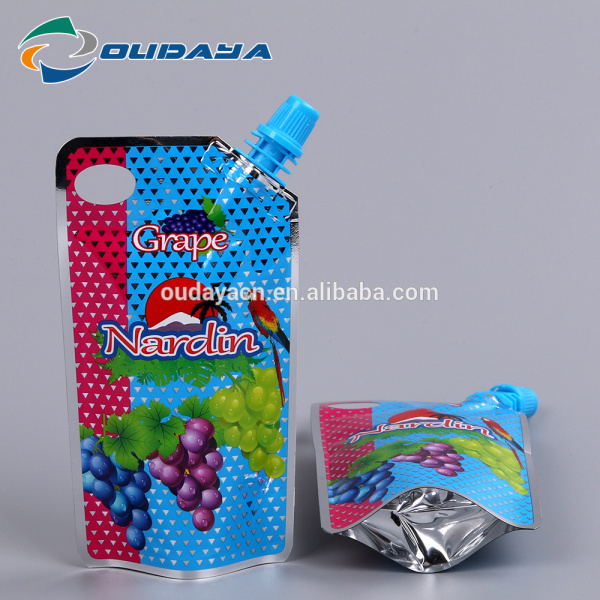 Pouch Packaging Beverage Pouch with Corner Spout