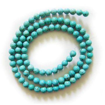 4MM Turquoise Round Beads