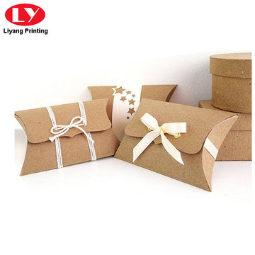 Pillow Style Soap Packaging Box with Ribbon Bow