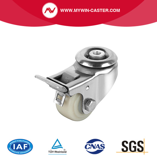 Braked Swivel Caster With Hollow Kingpin