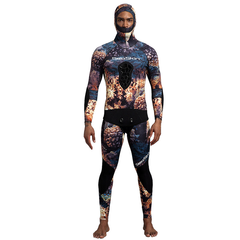 Dw014 Seaskin Two Pieces Camo Wetsuit 12 1