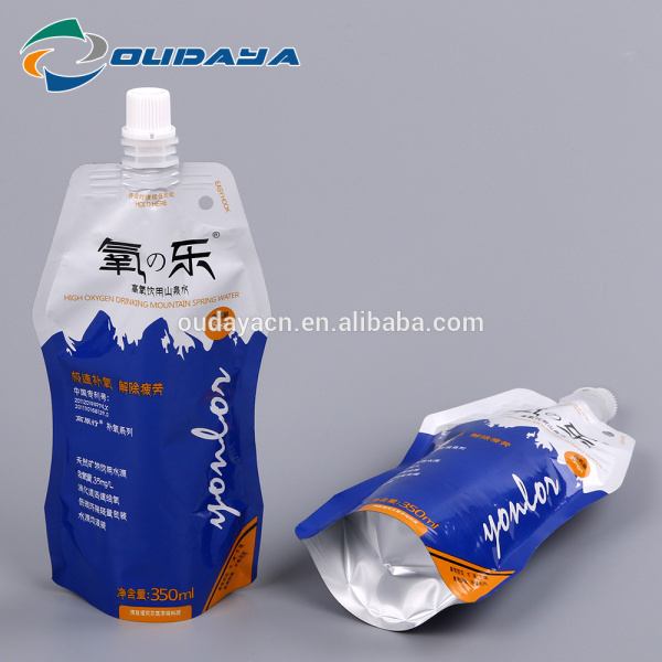 350ML Mountain Spring Water Pouch Bag with spout