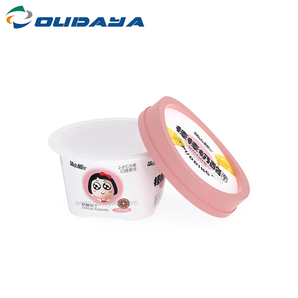 Custom logo printed pudding plastic cup